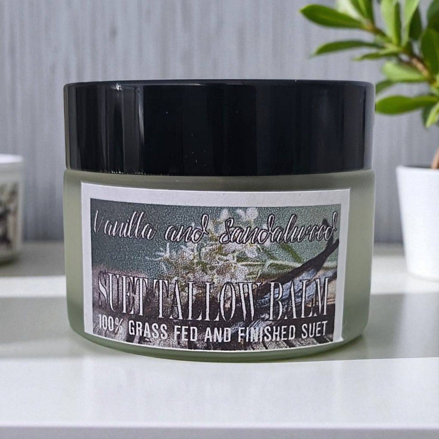 Vanilla Sandalwood Suet Beef Tallow Facial Balm / Baume au Suif de Bœuf, Vanille et Bois de Santal