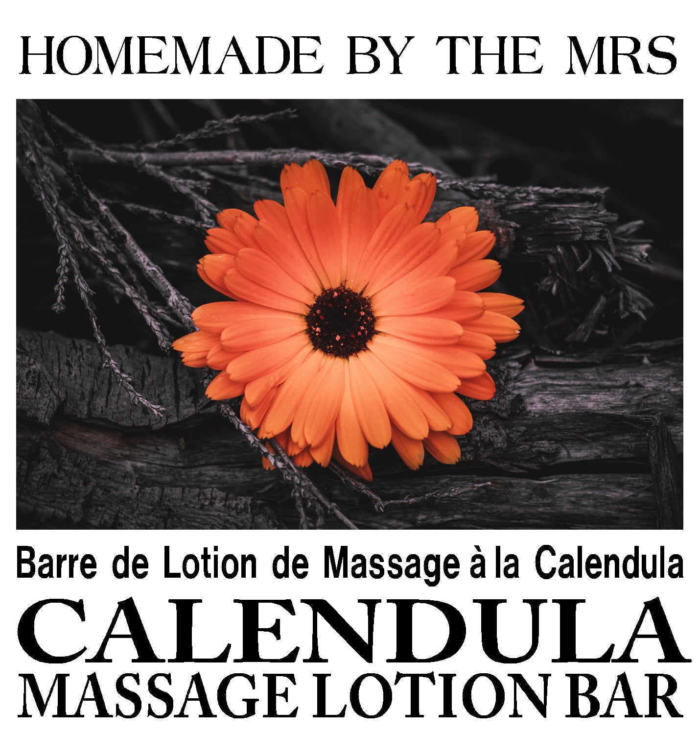 Calendula Lotion Massage Bar / Barre de Massage Hydratante au Calendula