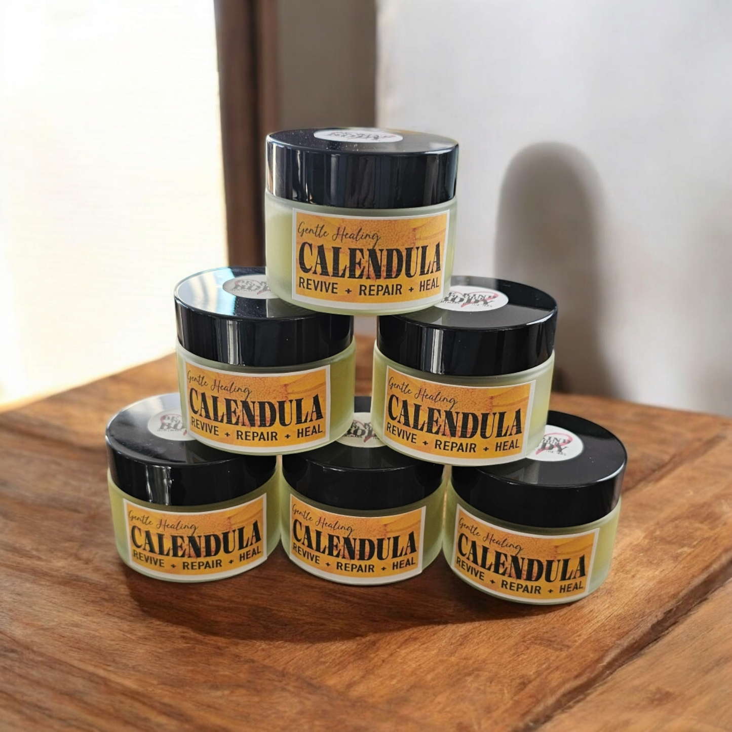 Calendula Healing Salves (2oz frosted glass jar) / Baumes réparateurs au calendula (Pot en verre givré de 60 ml)