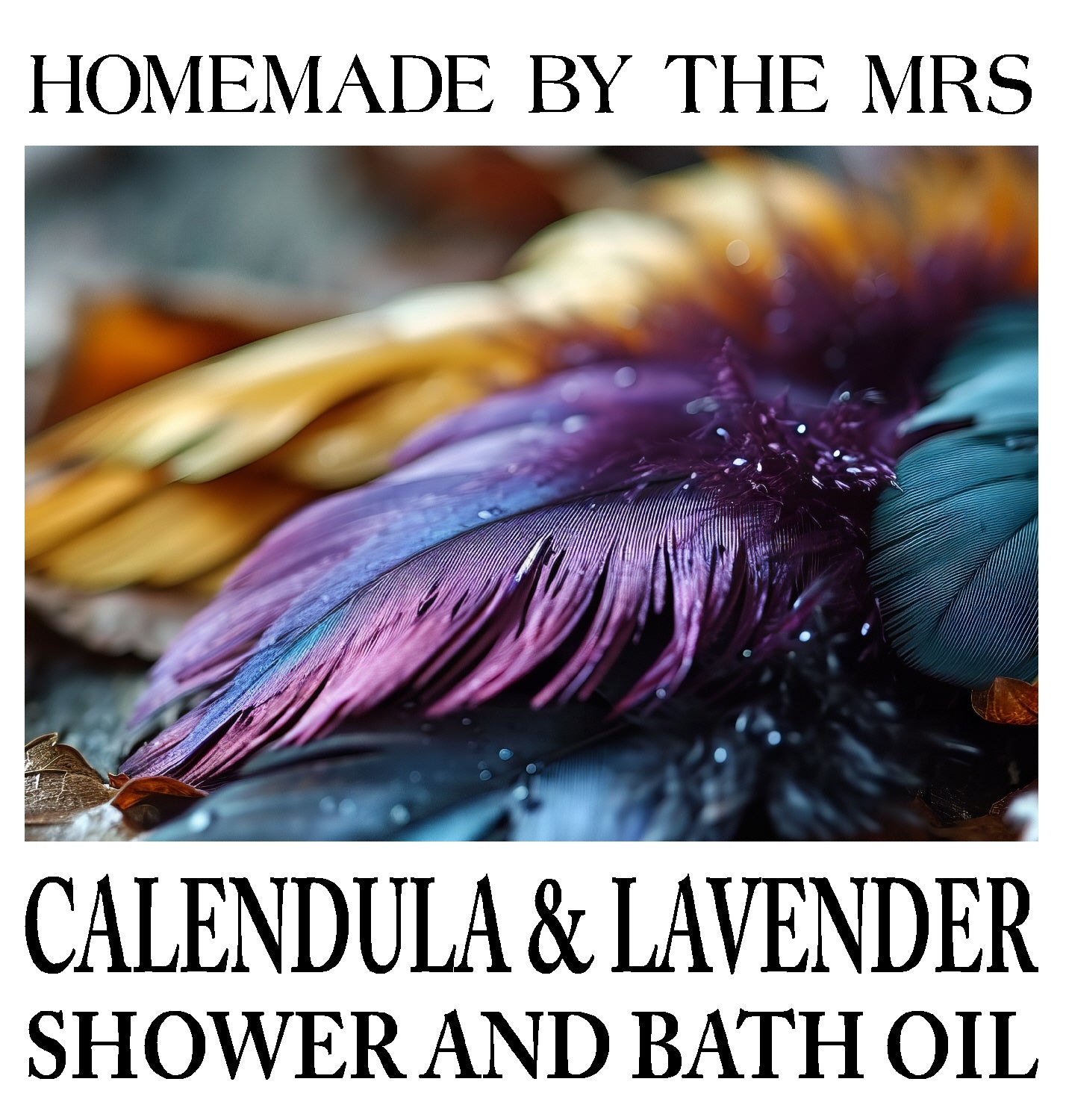 Calendula and Lavender Shower and Bath Oil Moisturizer (8oz) / Huile Hydratante de Douche et de Bain au Calendula et à la Lavande (240 ml)