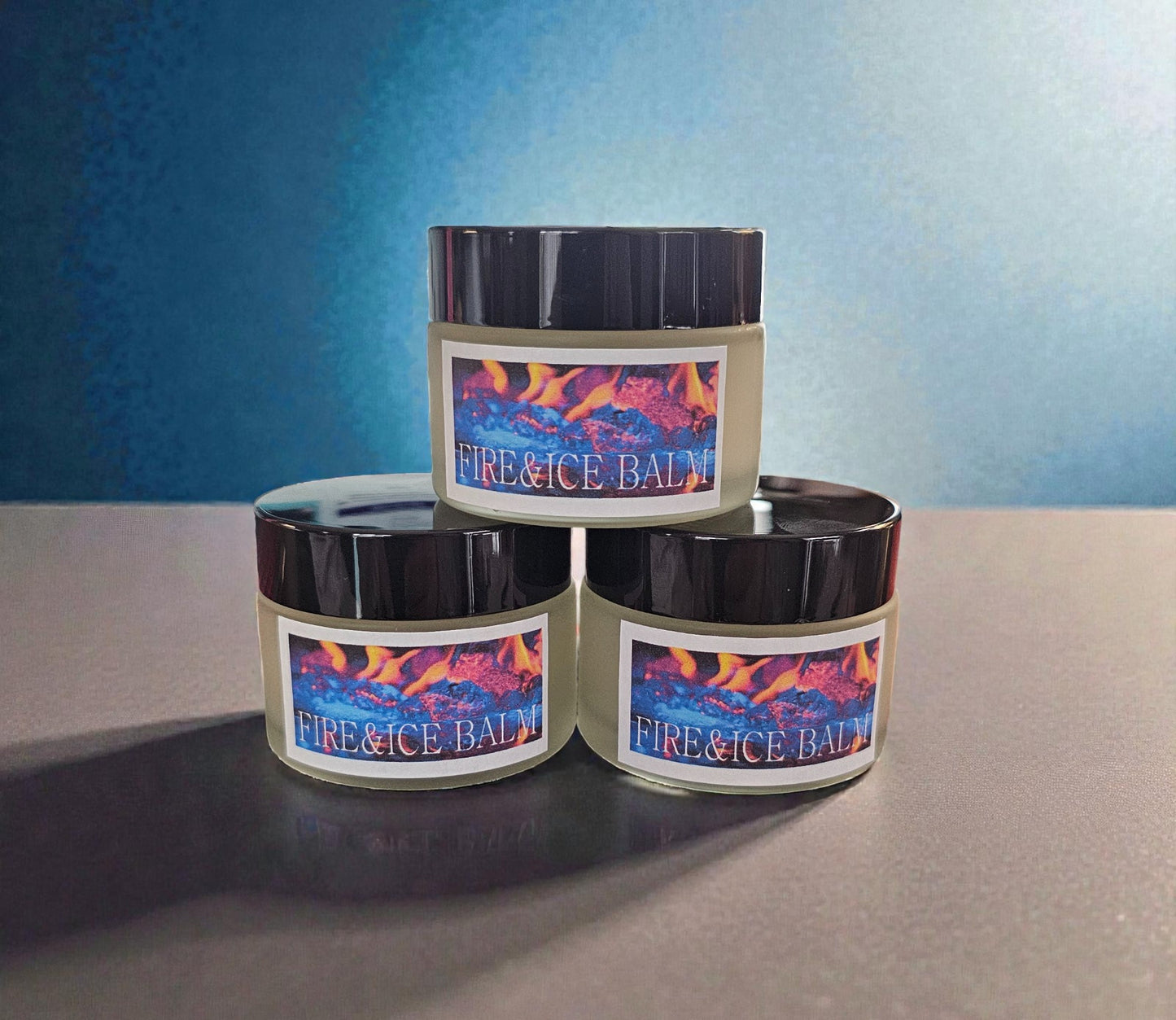 Muscle and Joint Pain Relief (Fire & Ice Balm) 2oz frosted glass container