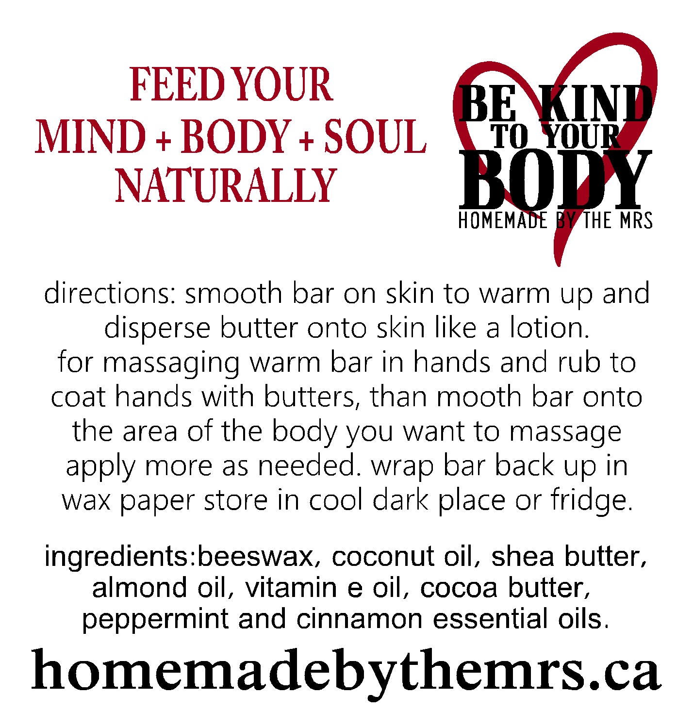 Fire and Ice Lotion Massage Bar / Barre de Massage Hydratante Feu et Glace