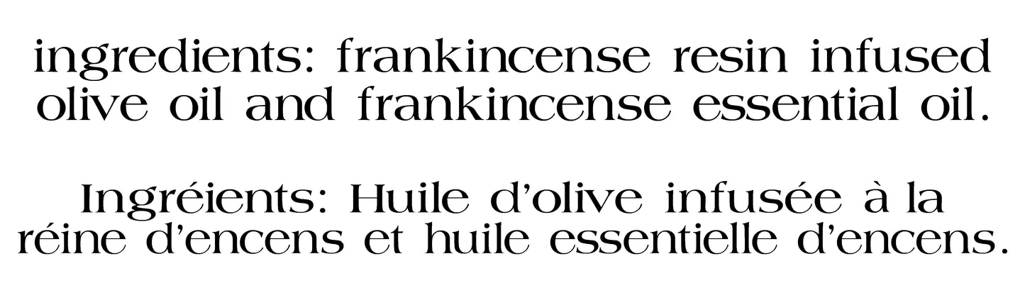 Frankincense Resin Infused Herbal Olive Oil / Huile d'olive aux herbes infusée à la résine d'encens