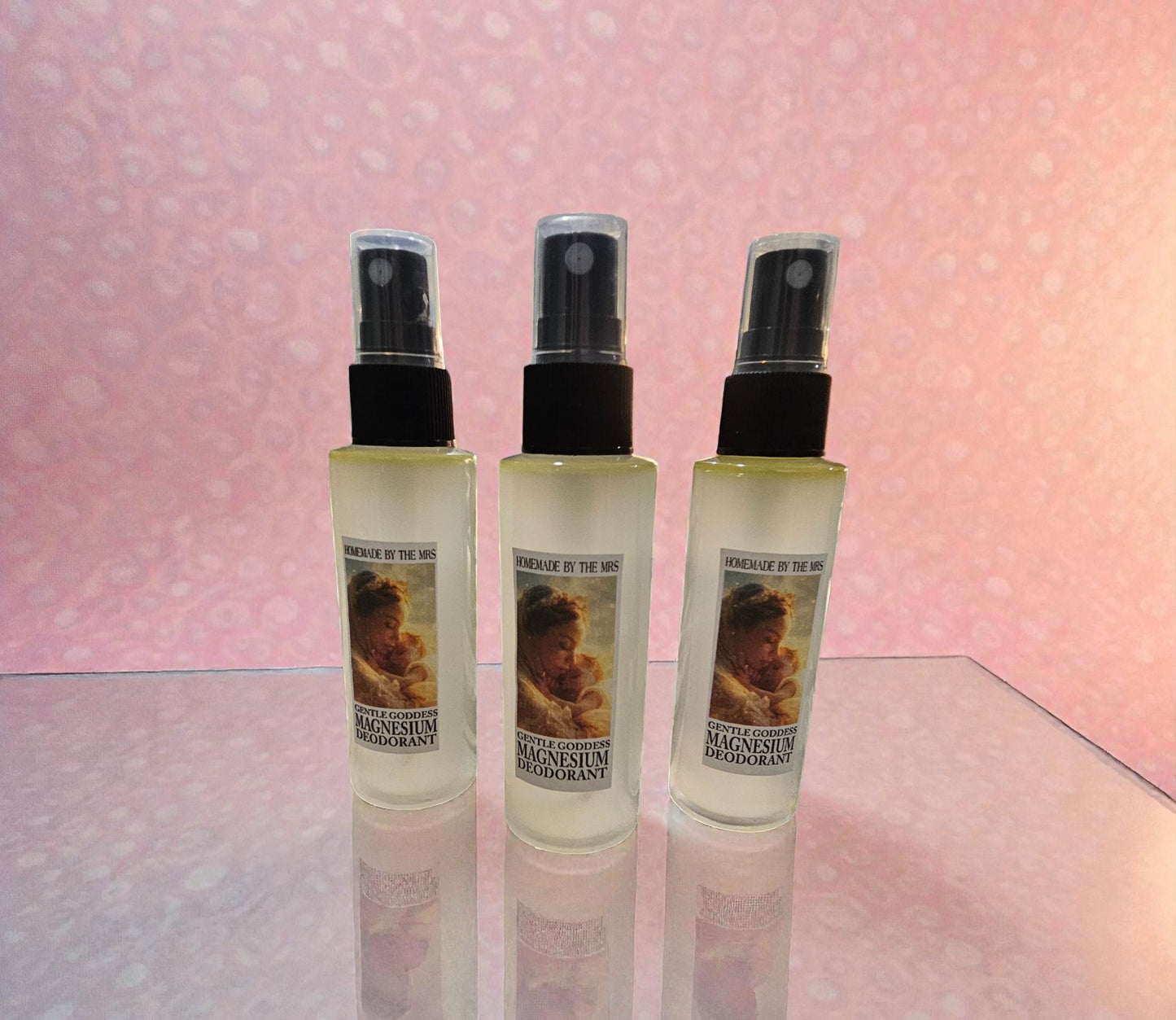 Deodorant Aloe and Magnesium Spray (Gentle Goddess) 2oz clear misting spray bottle