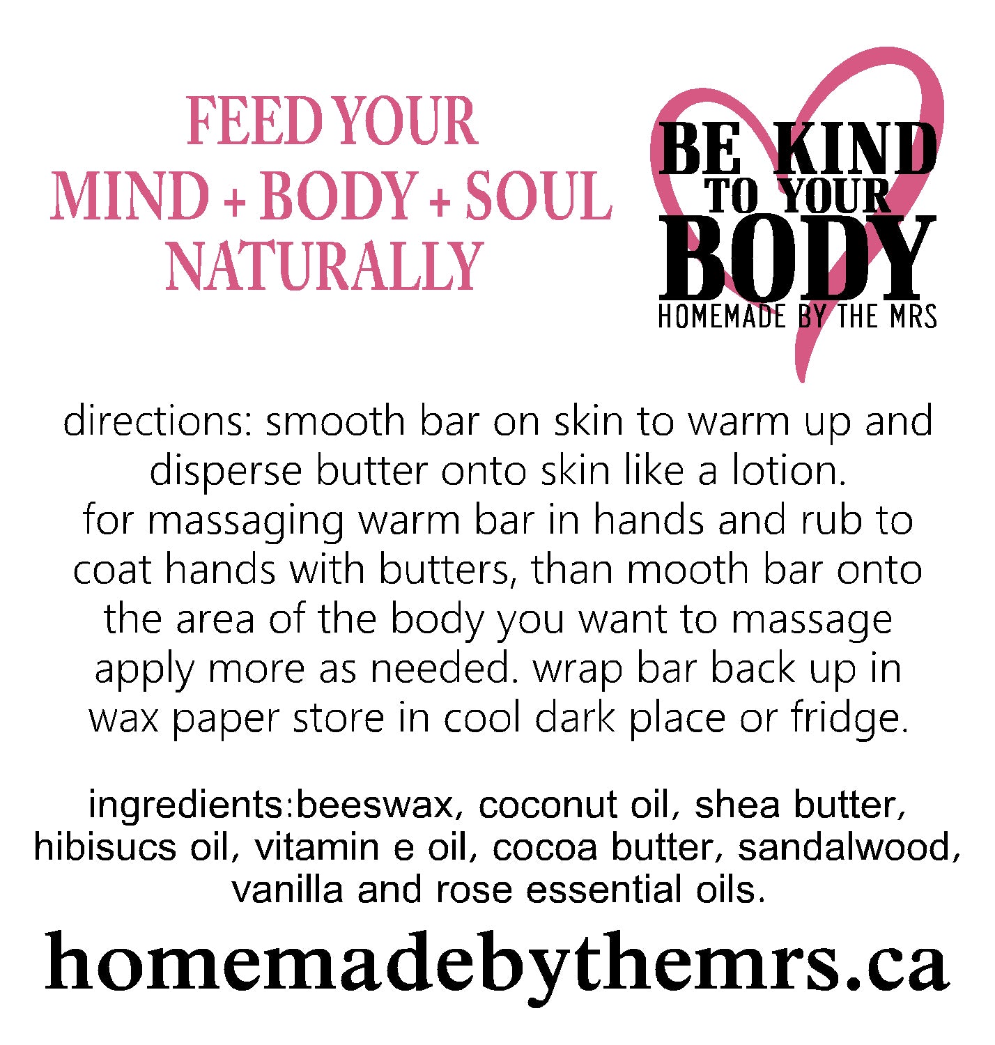 Hibiscus Lotion Massage Bar / Barre de Massage Hydratante à l’Hibiscus