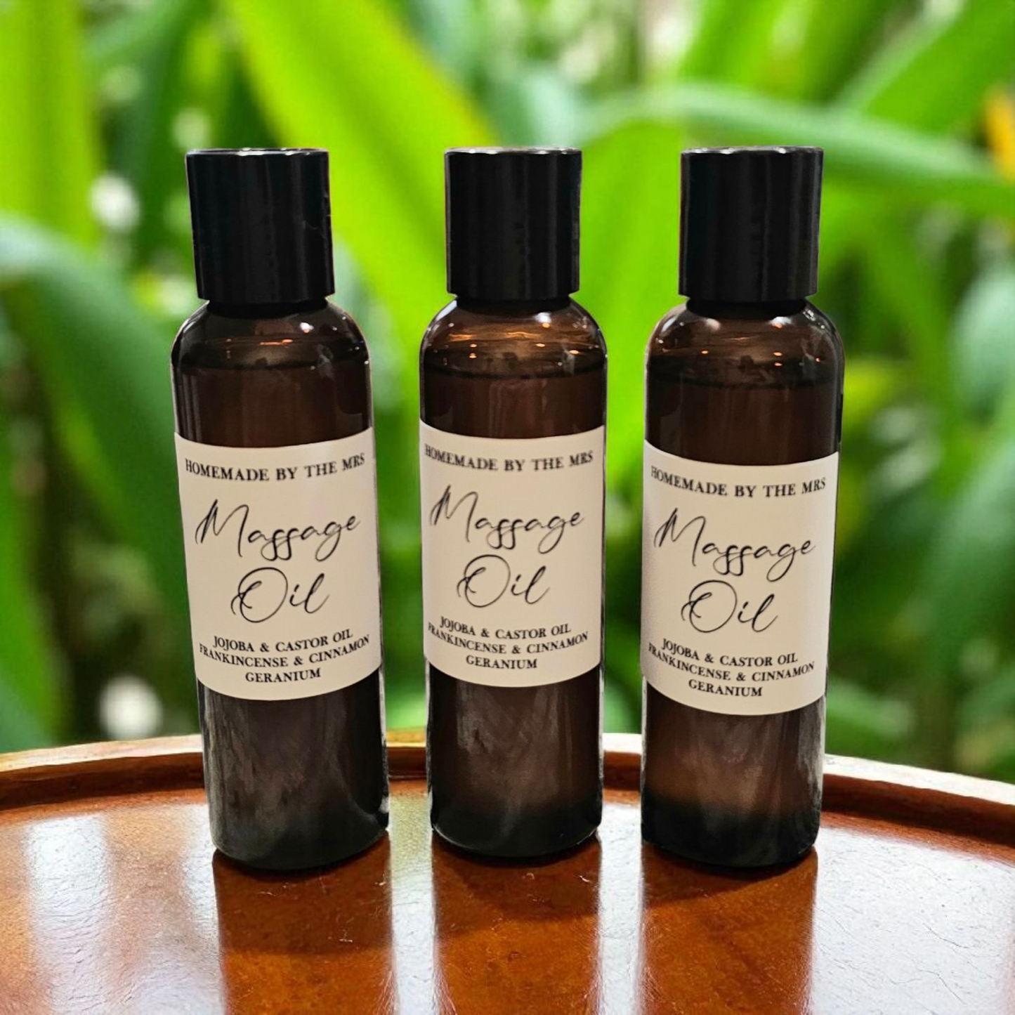 Jojoba & Castor Oil Frankincense, Cinnamon and Geranium Massage Oil