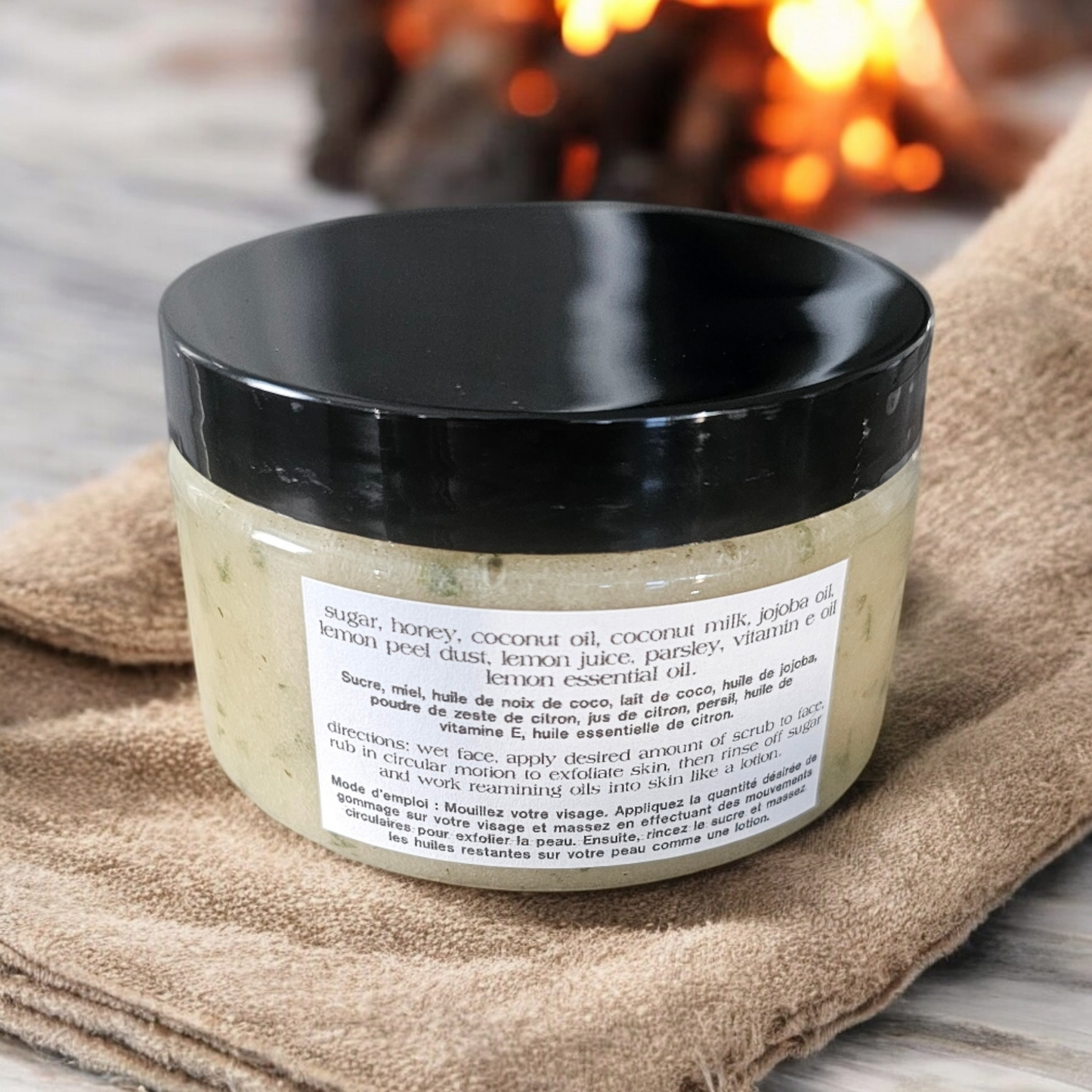 Lemon Honey Coconut Milk Facial Scrub 4oz / Gommage Visage Citron, Miel et Lait de Coco – 4oz