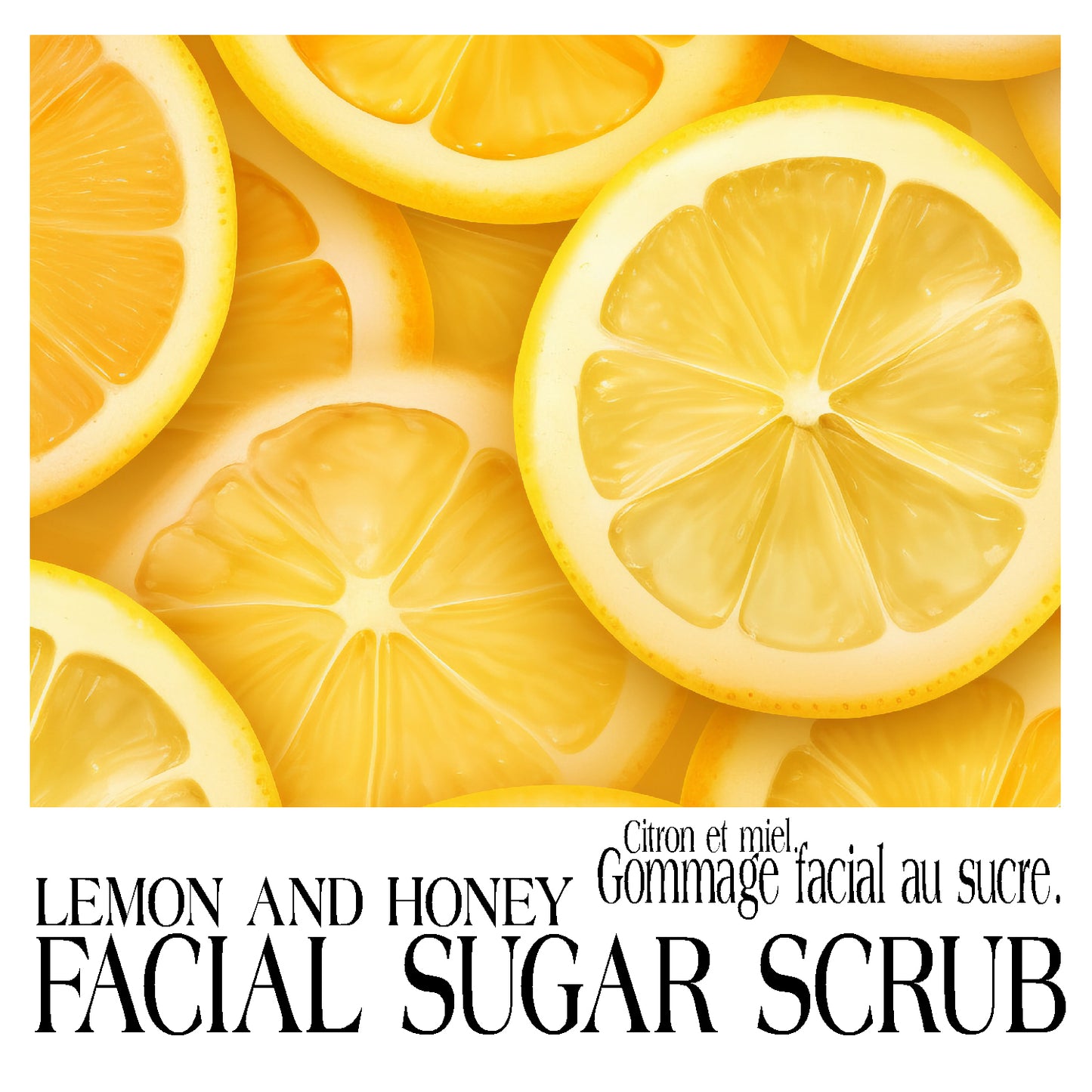 Lemon Honey Coconut Milk Facial Scrub 4oz / Gommage Visage Citron, Miel et Lait de Coco – 4oz