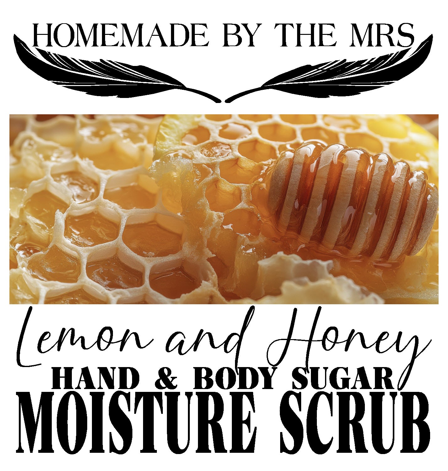 Lemon and Honey Moisture Sugar Scrub Hand and Body/ Gommage au sucre hydratant au citron et au miel pour les mains et le corps