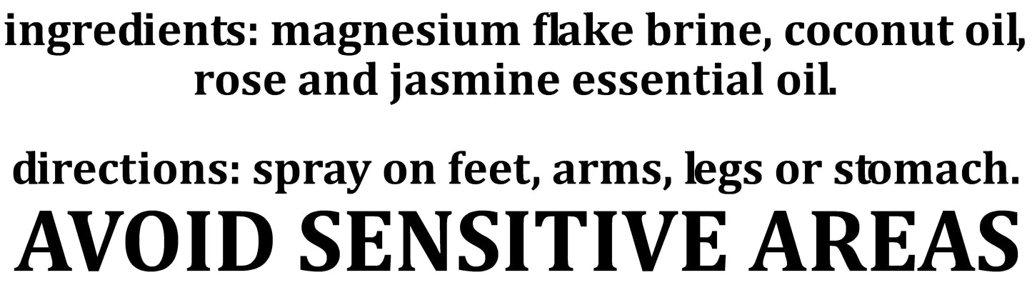Magnesium Oil Spray Rose and Jasmine (2oz) / Spray d’huile de magnésium à la rose et au jasmin (2 oz)