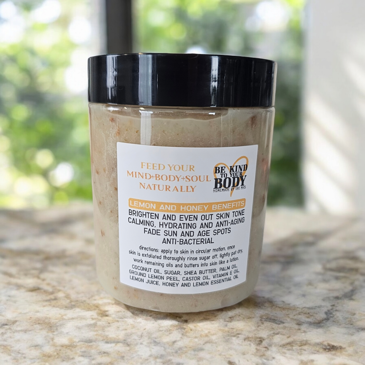 Lemon and Honey Moisture Sugar Scrub Hand and Body/ Gommage au sucre hydratant au citron et au miel pour les mains et le corps