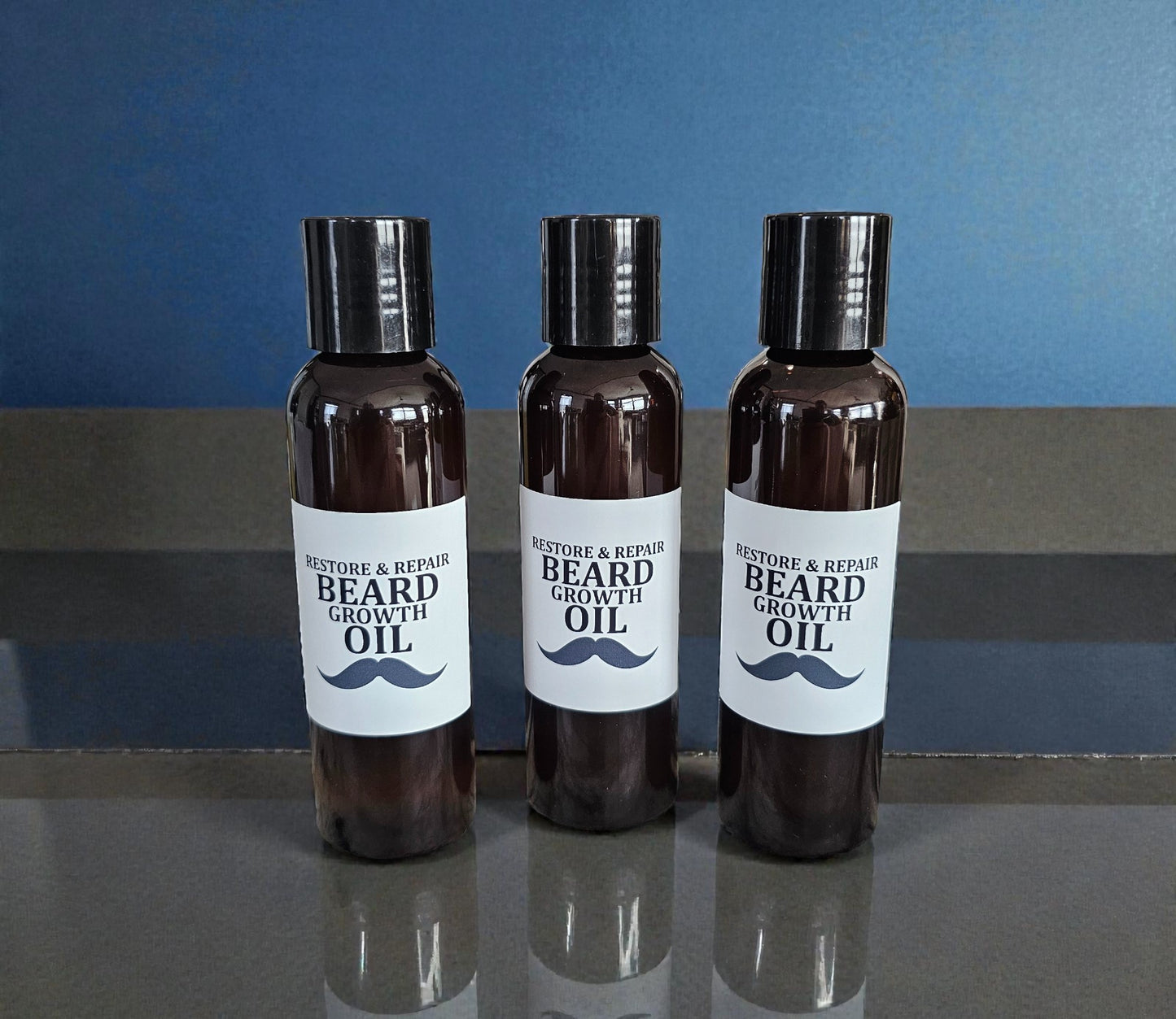 Beard Growth Oil (Restore and Repair) 4oz Amber Squeeze Bottle