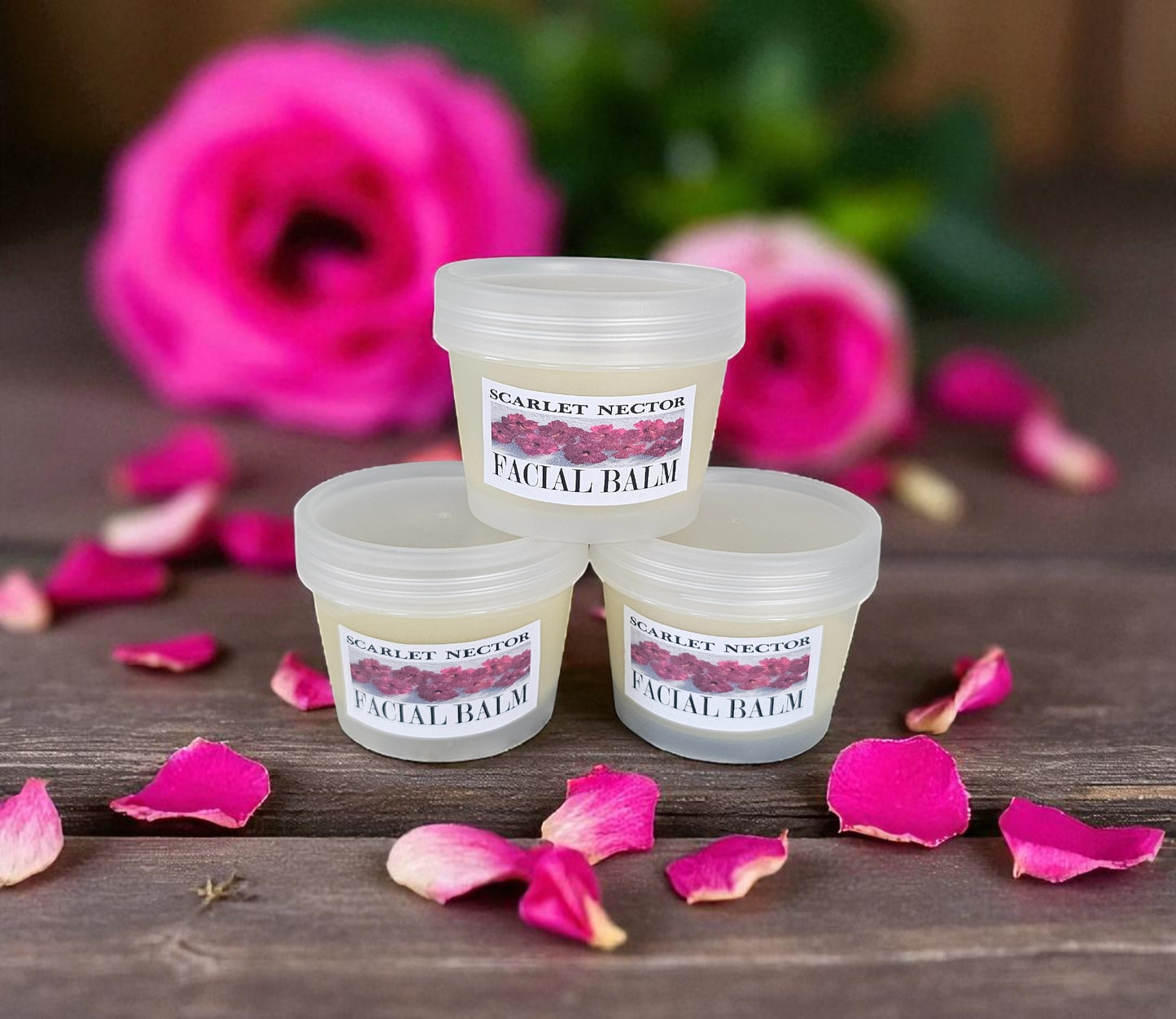 Scarlet Nectar Facial Balm (2oz frosted glass jar)