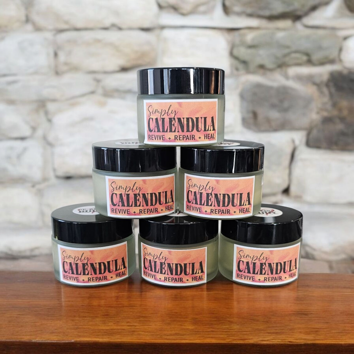 Calendula Healing Salves (2oz frosted glass jar) / Baumes réparateurs au calendula (Pot en verre givré de 60 ml)