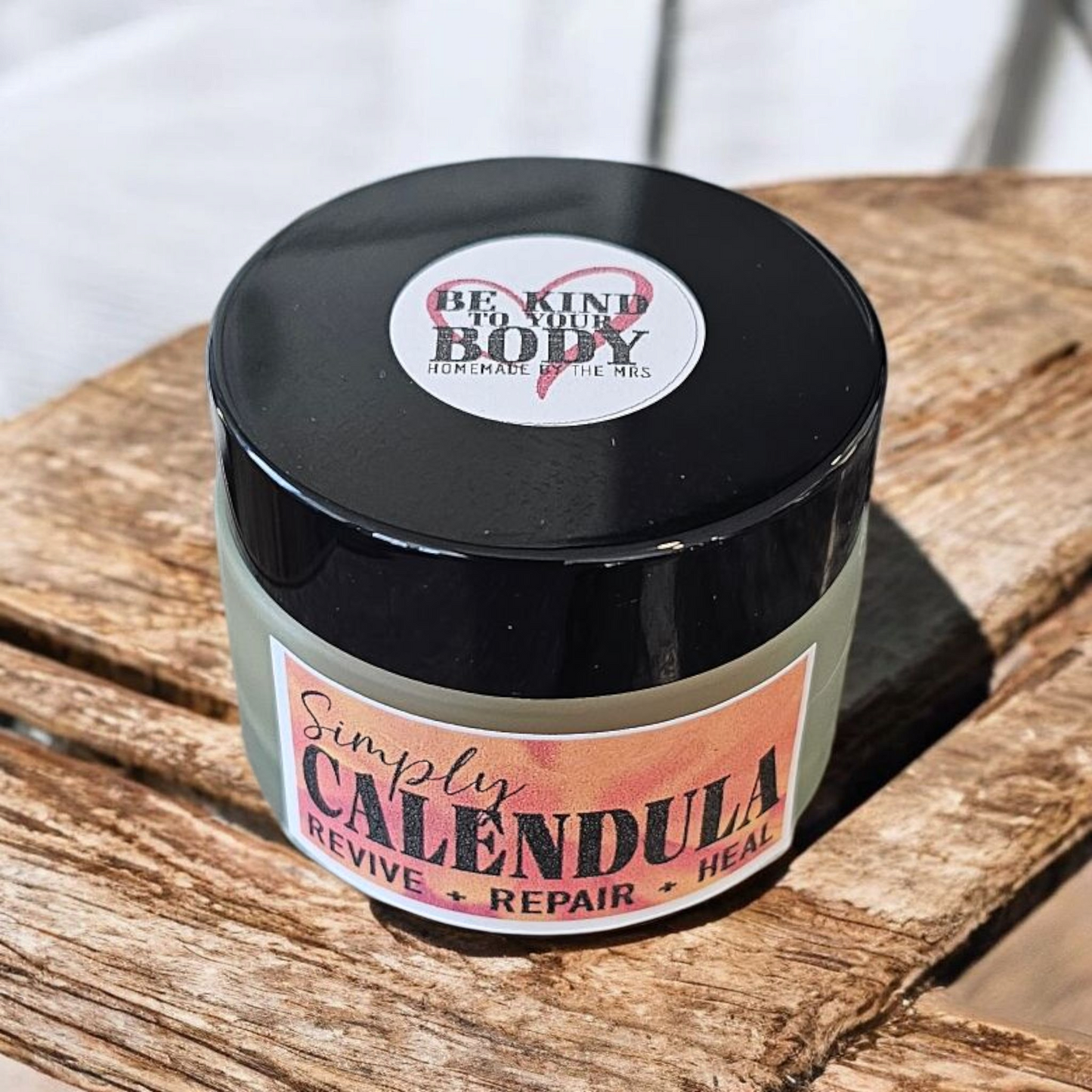 Calendula Healing Salves (2oz frosted glass jar) / Baumes réparateurs au calendula (Pot en verre givré de 60 ml)