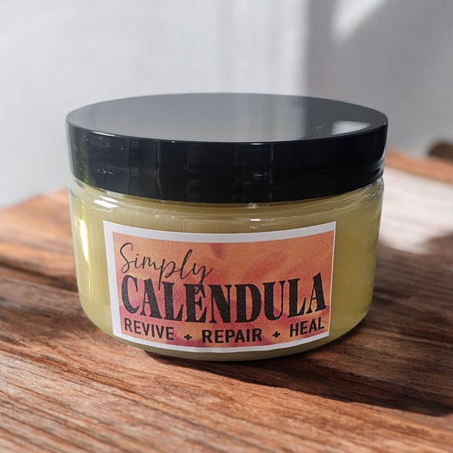 Simply Calendula Salve (No Essential Oils (2oz and 4oz Frosted Glass Jar)