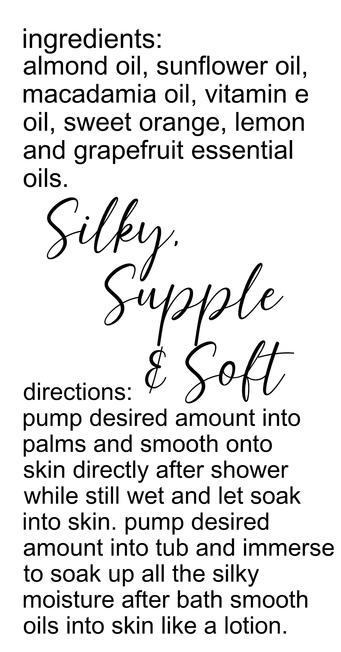 Sun Kissed Shower and Bath Oil (8oz) / Huile de Douche et de Bain Baiser du Soleil (240 ml)