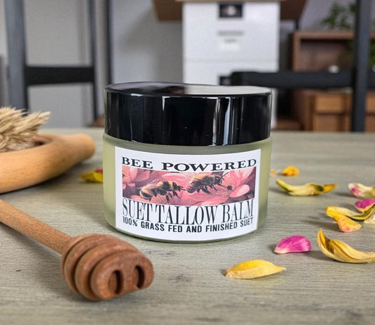 The Benefits of Our Bee Powered 100% Grass-Fed & Finished Suet Facial Tallow Balm
