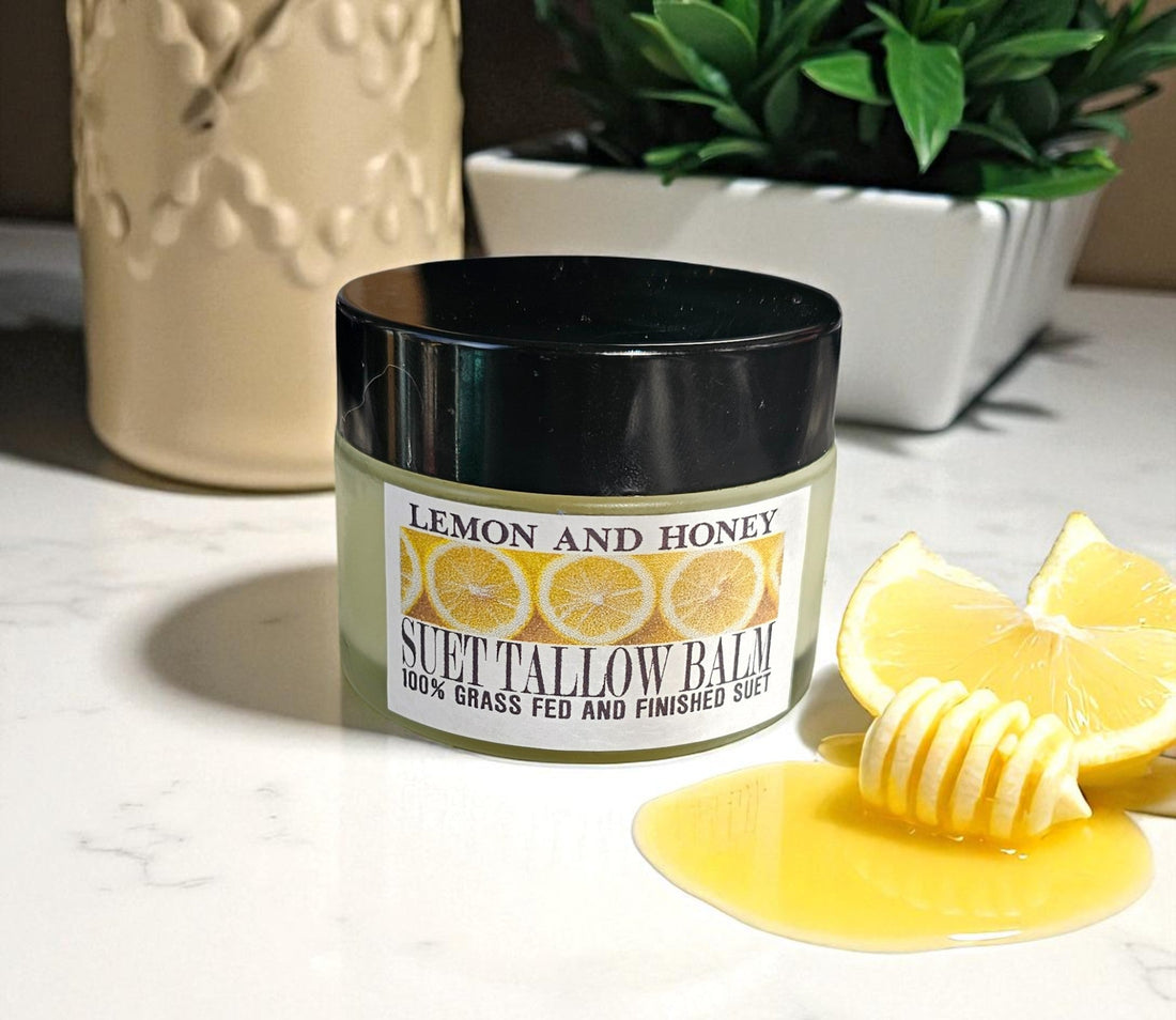 The Benefits of Our Lemon & Honey 100% Grass-Fed & Finished Suet Facial Tallow Balm