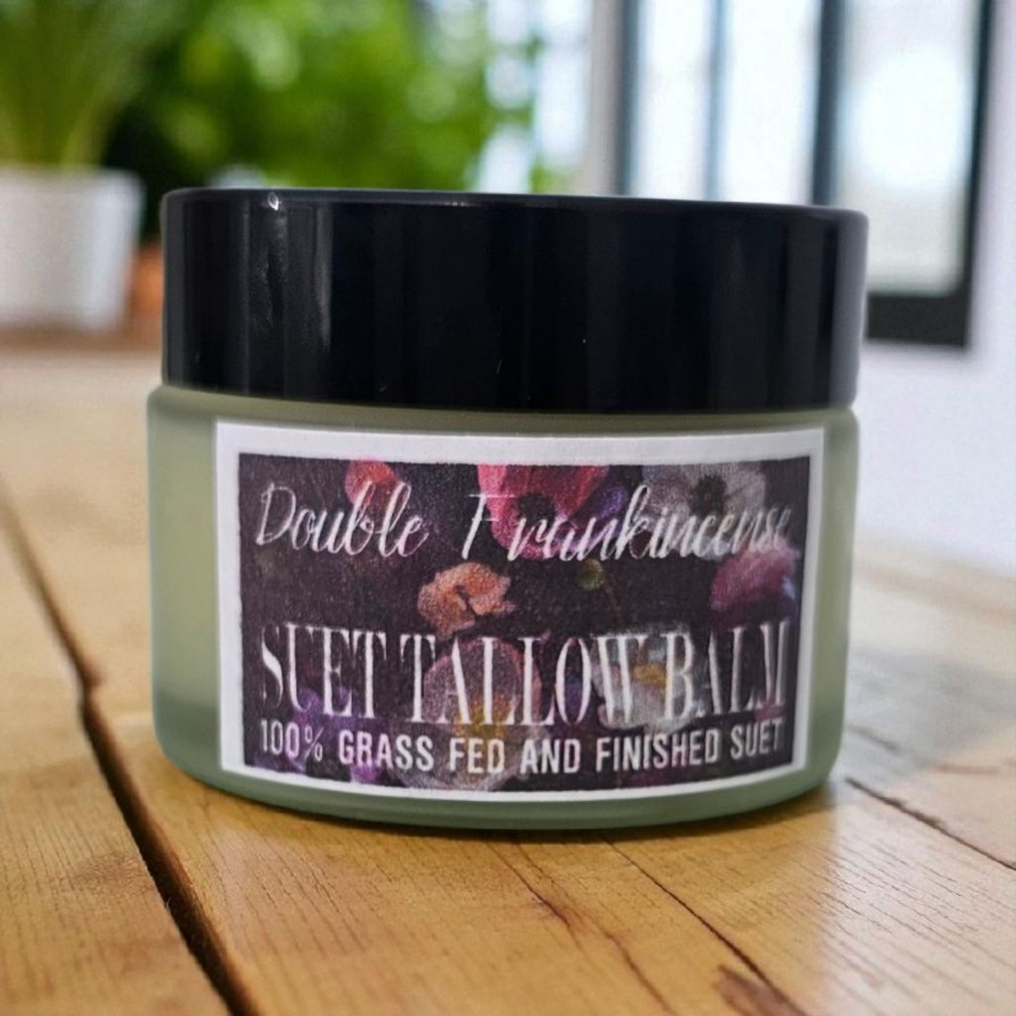 Suet Tallow Facial Balm (2oz Frosted Glass Jar)