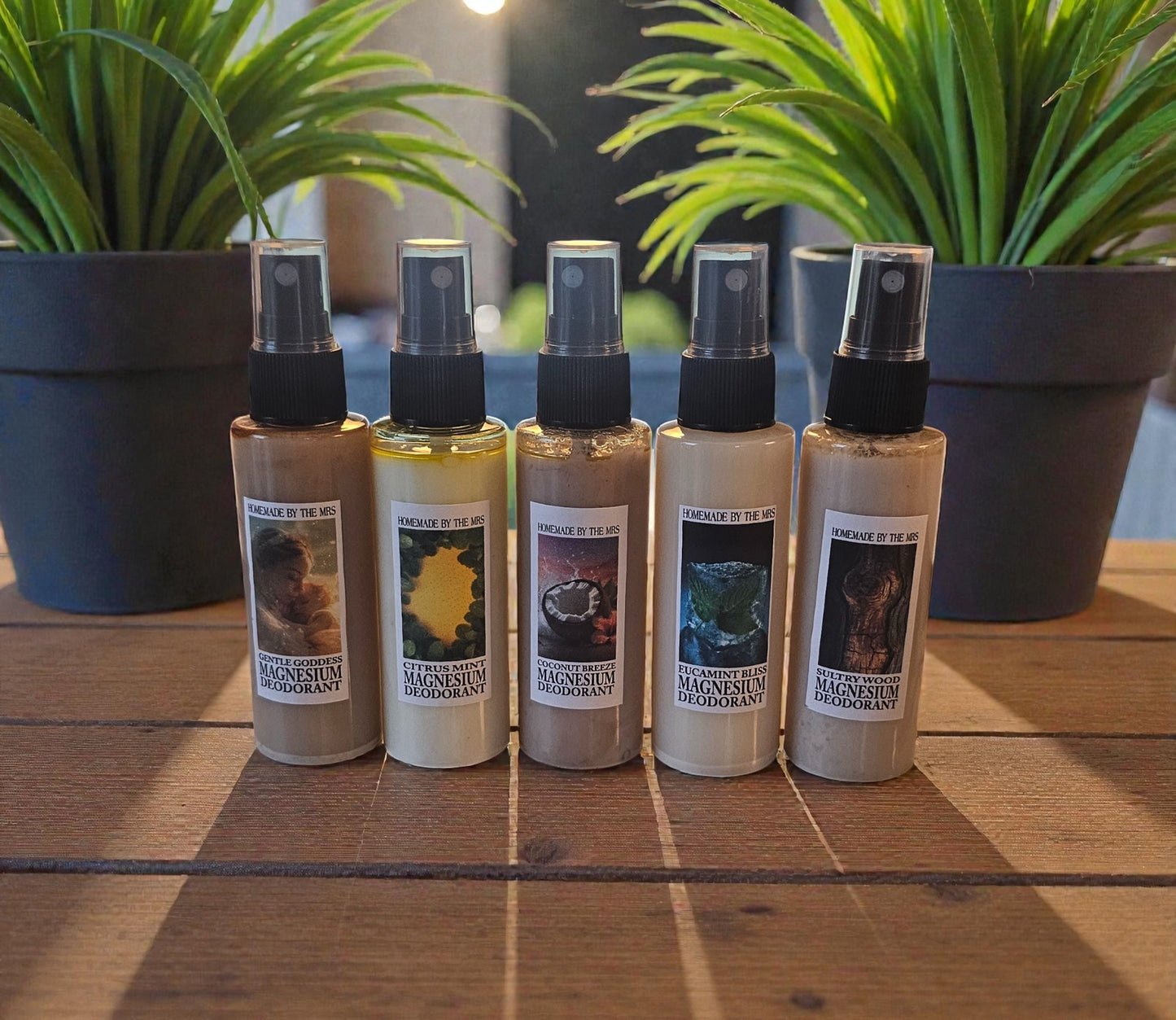 Aloe and Magnesium Hydroxide Deodorant Spray Collection (2oz clear misting spray bottle)