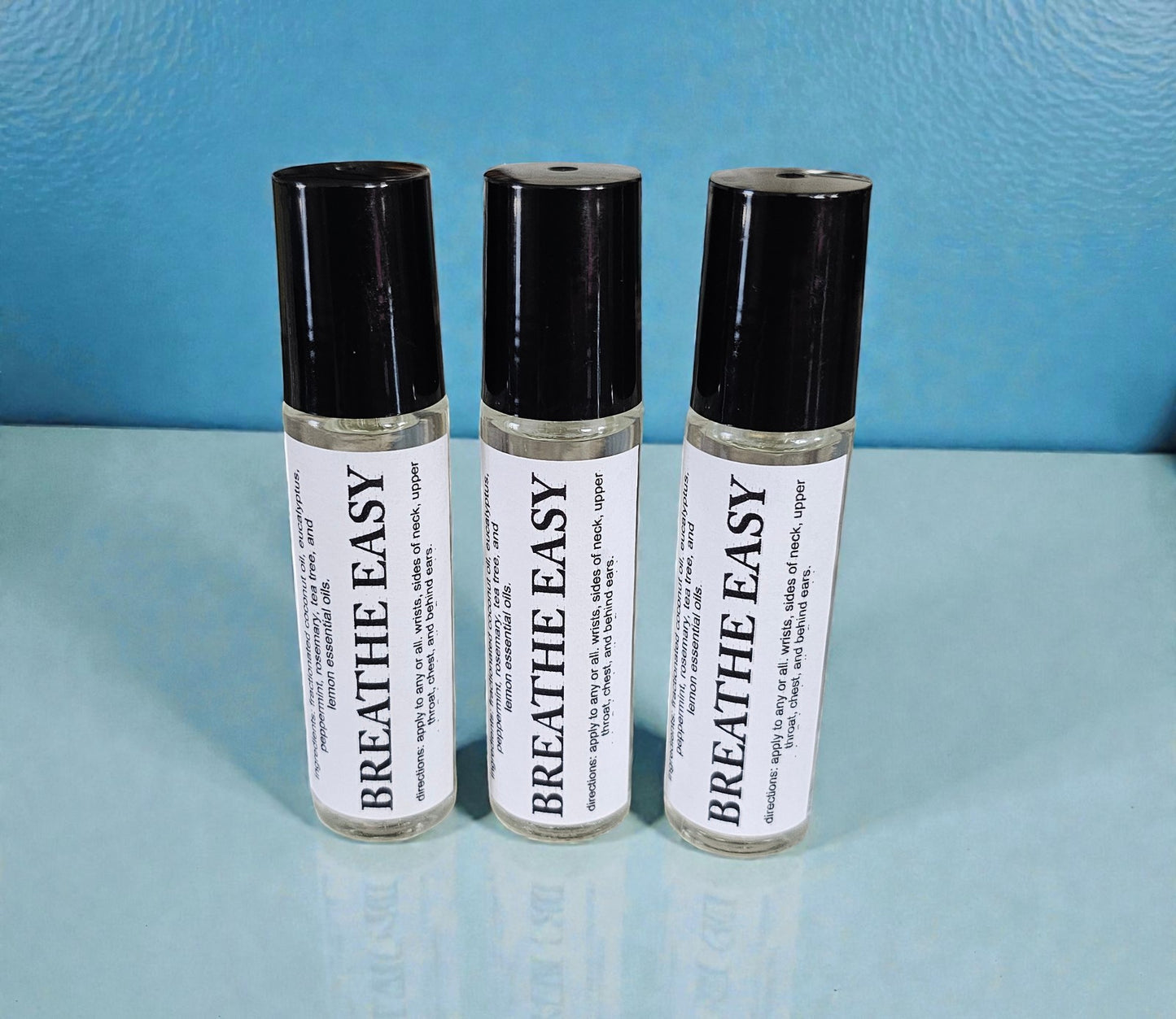 Botanical Wellness Rollers (Breathe Easy) 10ml Amber Roller Applicator