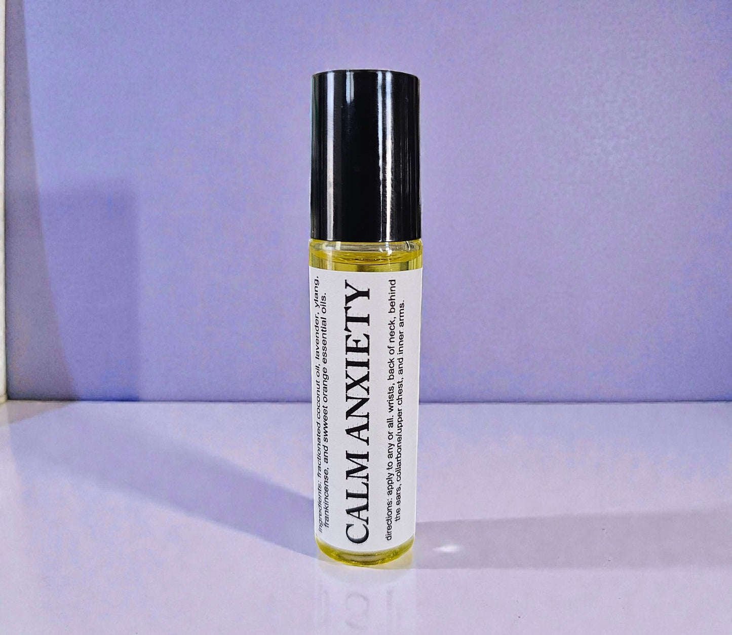 Botanical Wellness Rollers (Calm Anxiety) 10ml Amber Roller Applicator