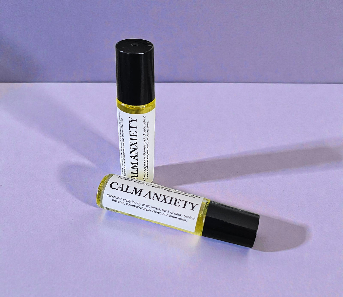 Botanical Wellness Rollers (Calm Anxiety) 10ml Amber Roller Applicator