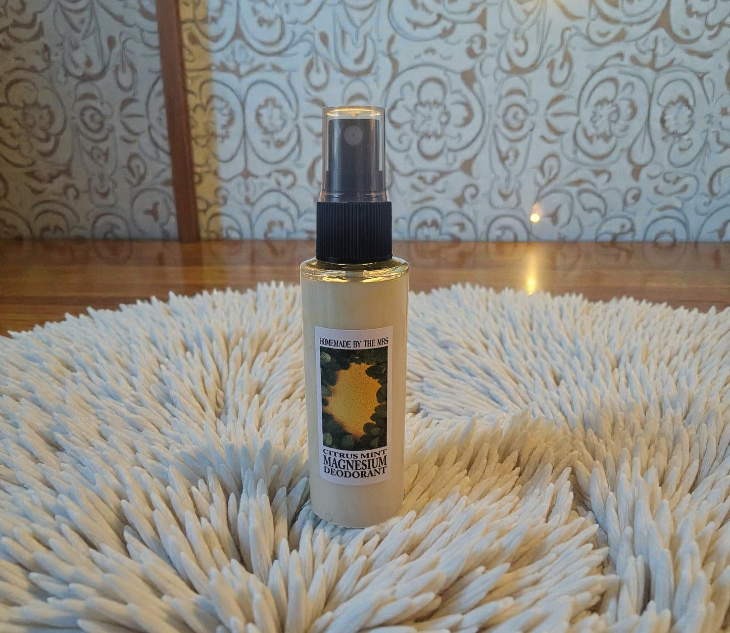 Citrus Mint Aloe Vera and Magnesium Hydroxide Deodorant Spray (2oz clear misting spray bottle)