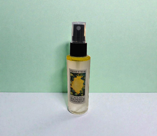 Deodorant Aloe Vera and Magnesium Spray (Citrus Mint) 2oz clear misting spray bottle