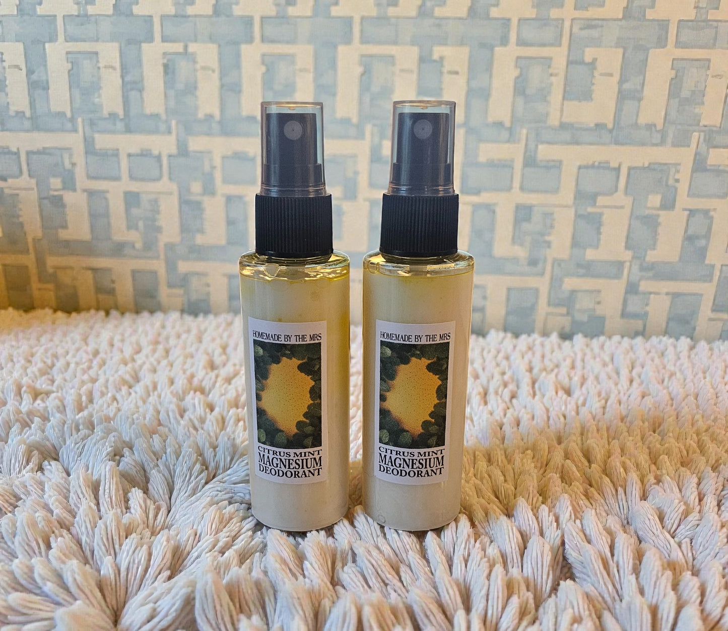 Citrus Mint Aloe Vera and Magnesium Hydroxide Deodorant Spray (2oz clear misting spray bottle)