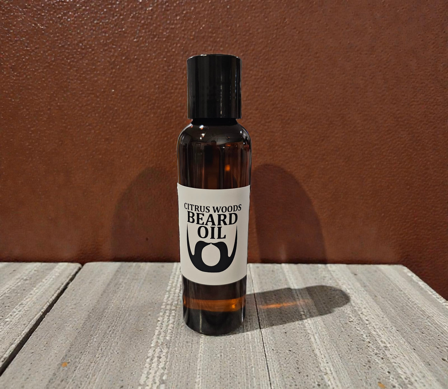Beard Oil (Citrus Woods) 4oz Amber Squeeze Bottle