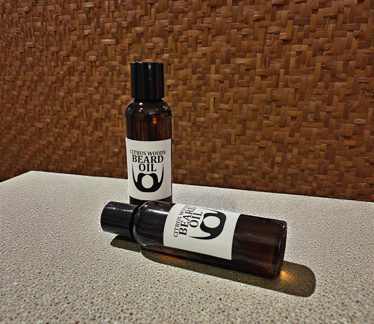 Beard Oil (Citrus Woods) 4oz Amber Squeeze Bottle