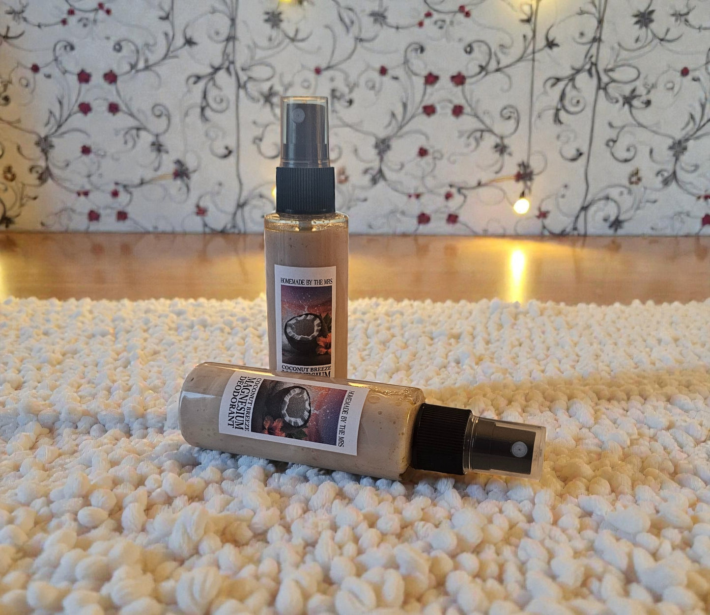 Deodorant Aloe and Magnesium Hydroxide Spray (Coconut Breeze) 2oz clear misting spray bottle