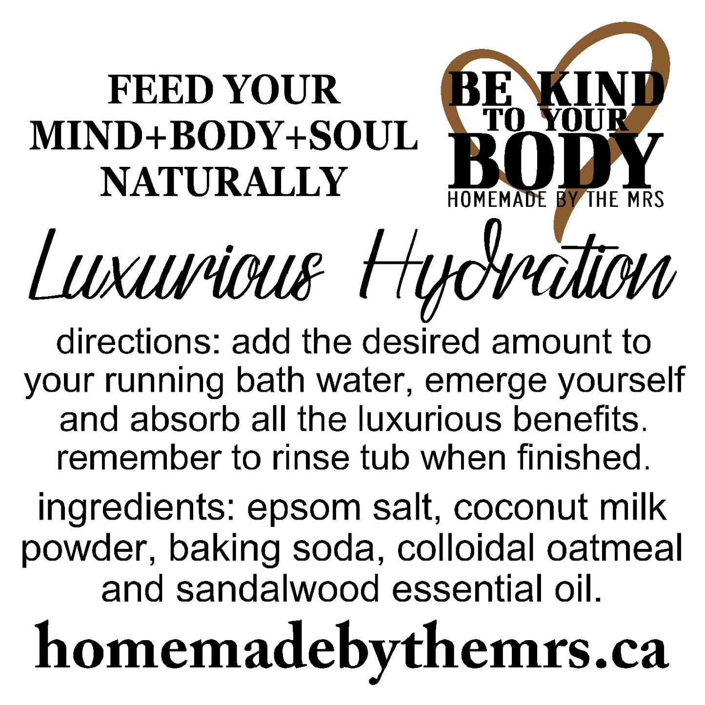 Sandalwood Coconut Milk Oatmeal bath Soak (20oz Bag) / Bain de Lait de Coco, Avoine et Bois de Santal (Sac de 20 oz)