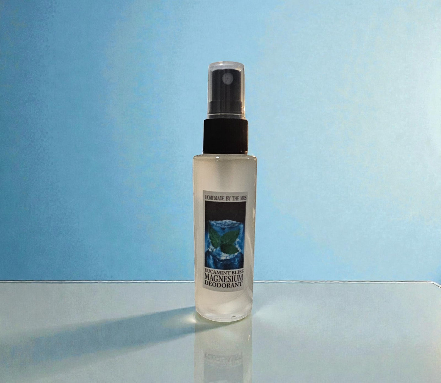 Deodorant Aloe and Magnesium Spray (Eucamint Bliss) 2oz clear misting spray bottle