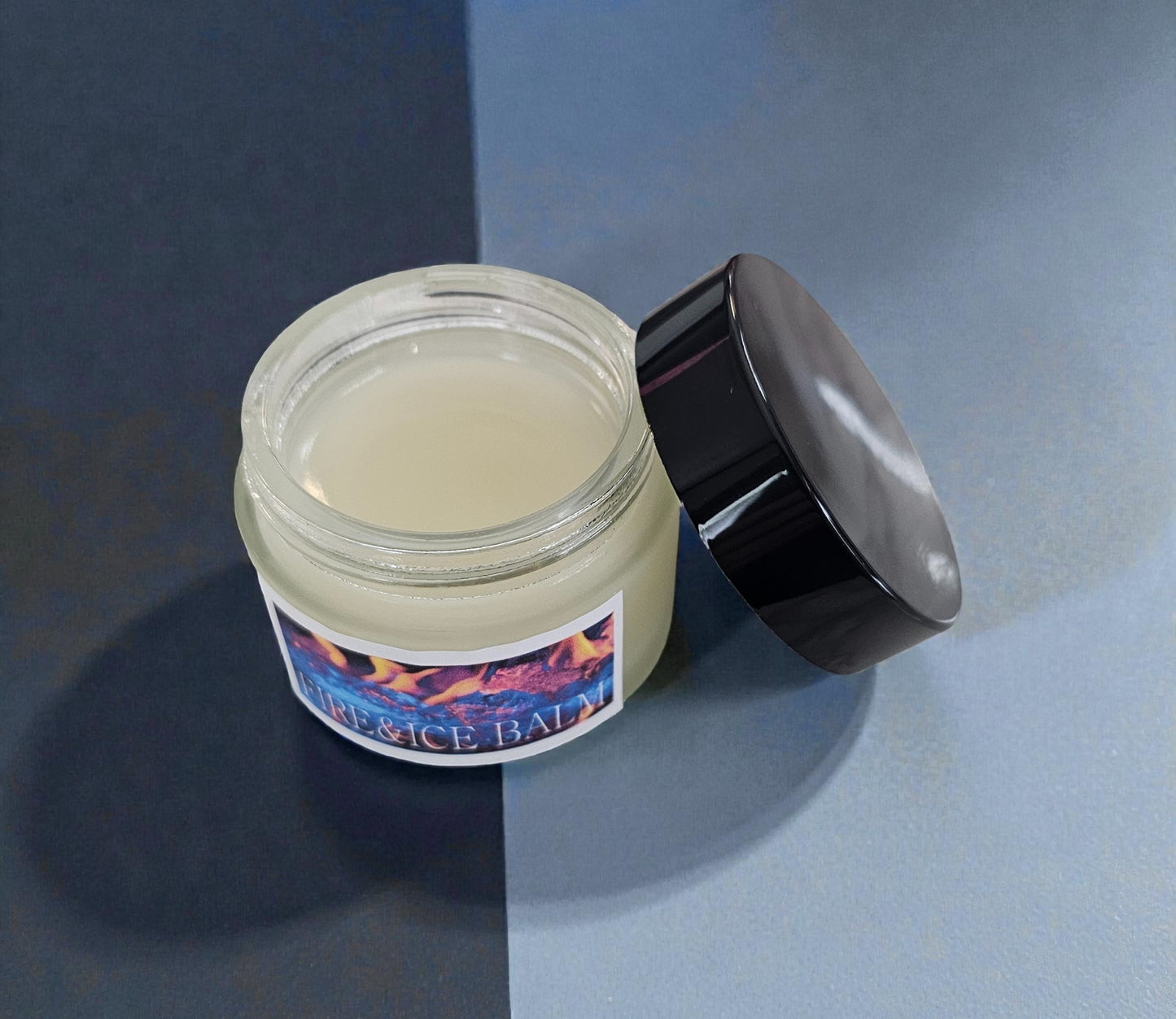 Muscle and Joint Pain Relief (Fire & Ice Balm) 2oz frosted glass container