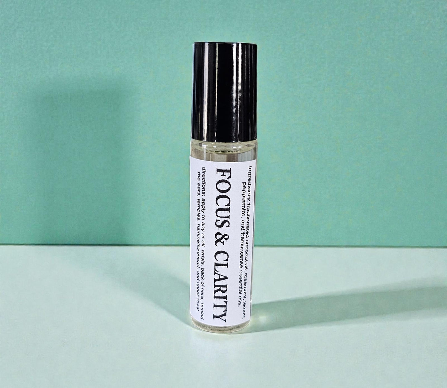 Botanical Wellness Rollers (Focus & Clarity) 10ml Amber Roller Applicator