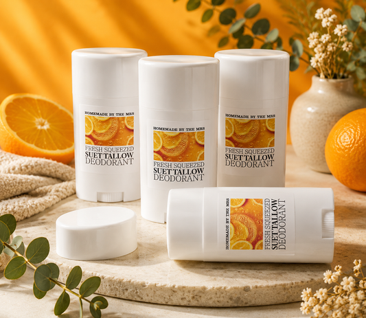 Deodorant Suet Tallow Magnesium (Fresh Squeezed) 2.5oz Plastic Applicator