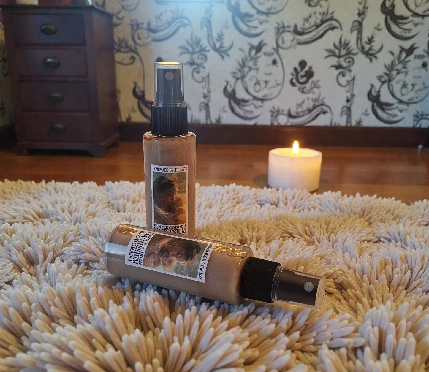 Gentle Goddess Aloe and Magnesium Hydroxide Deodorant Spray (2oz clear misting spray bottle)