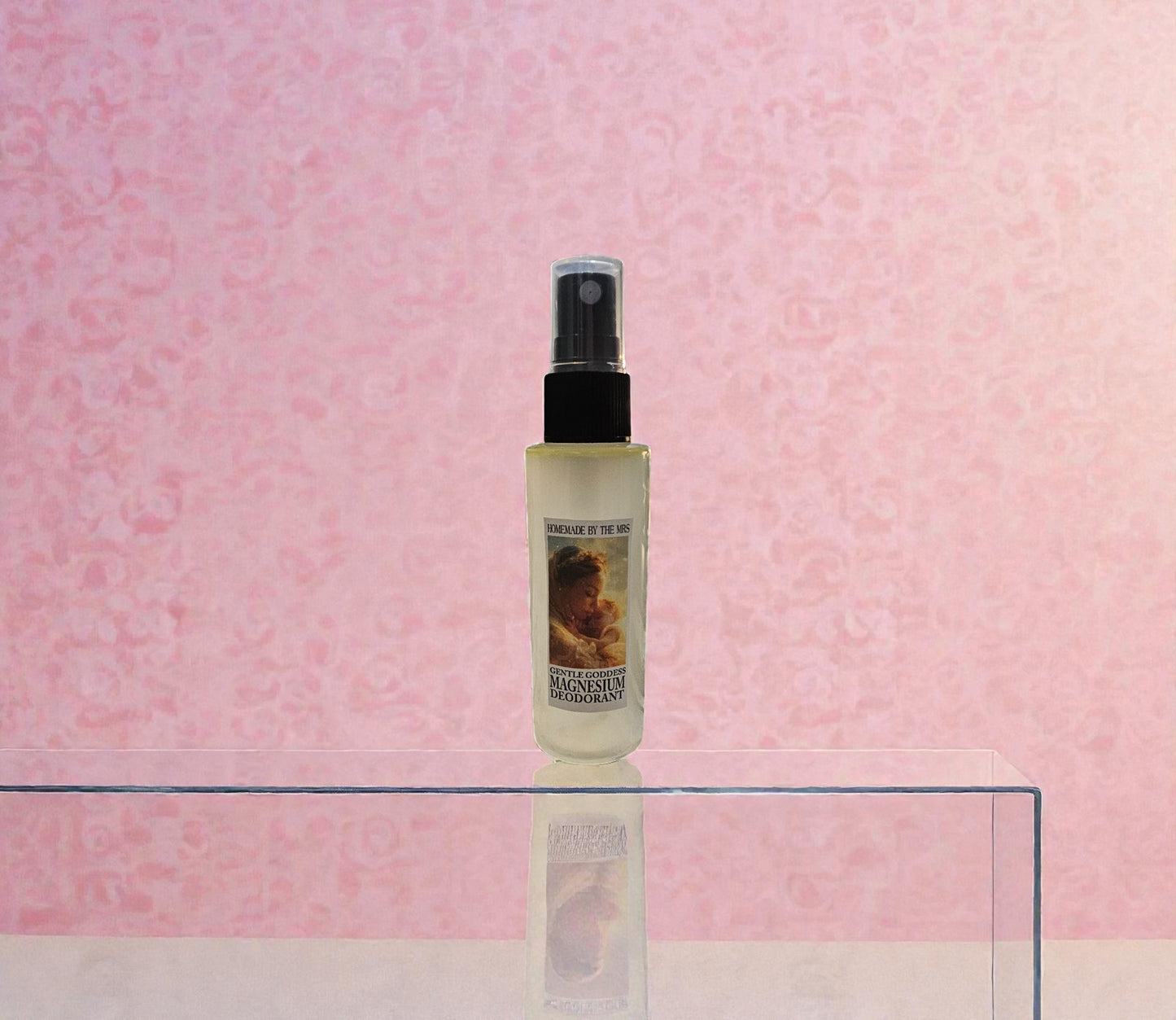Deodorant Aloe and Magnesium Spray (Gentle Goddess) 2oz clear misting spray bottle