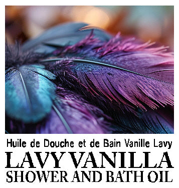 Lavender Vanilla Shower and Bath Oil Moisturizer (8oz) / Huile Hydratante de Douche et de Bain à la Lavande et à la Vanille (240 ml)