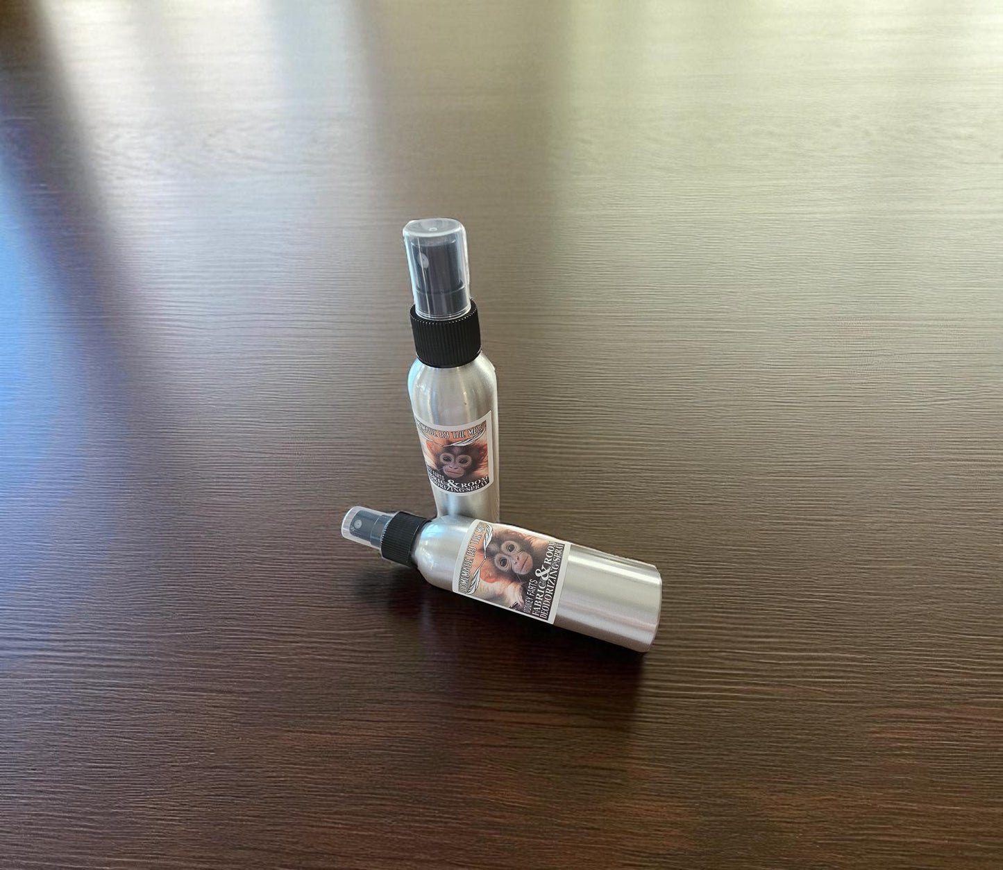 Monkey Farts Fabric & Room Deodorizing Spray (4oz Aluminum Misting Spray Bottle)