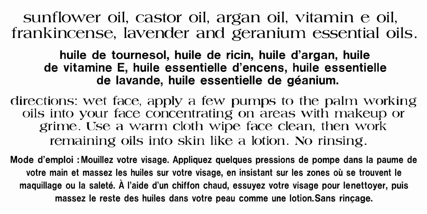 Facial Oil Cleanser 100ml / Nettoyant visage à l'huile 100 ml