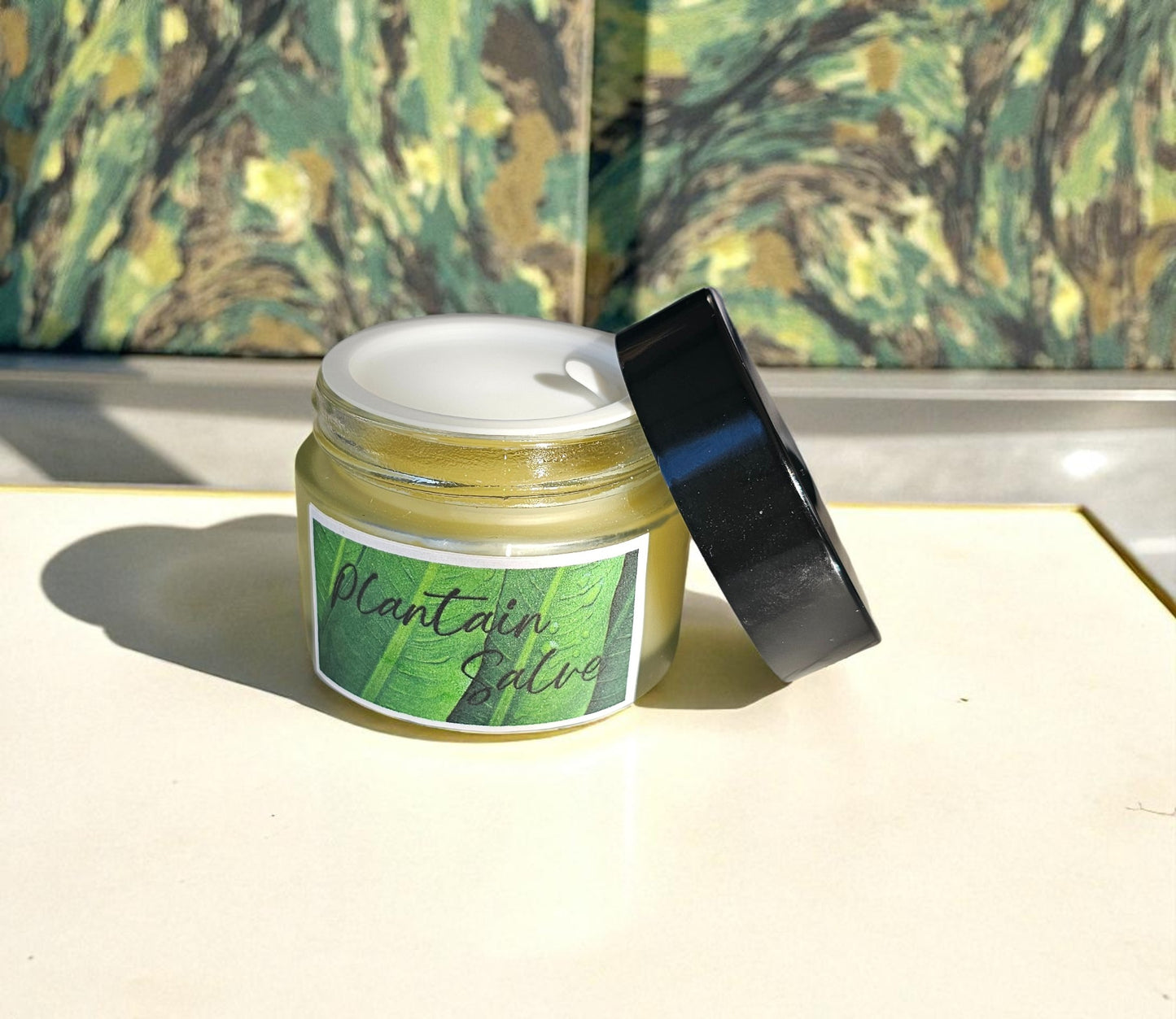 Plantain Salve (2oz Frosted Glass Jar)