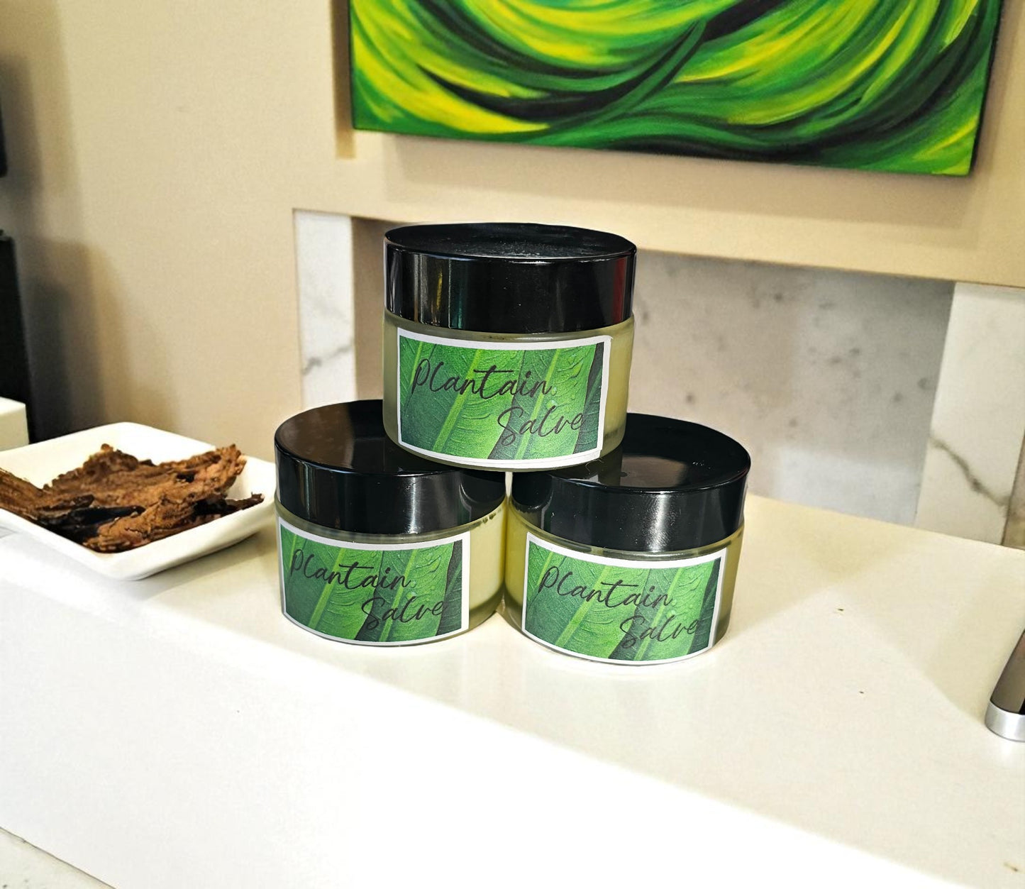 Plantain Salve (2oz Frosted Glass Jar)