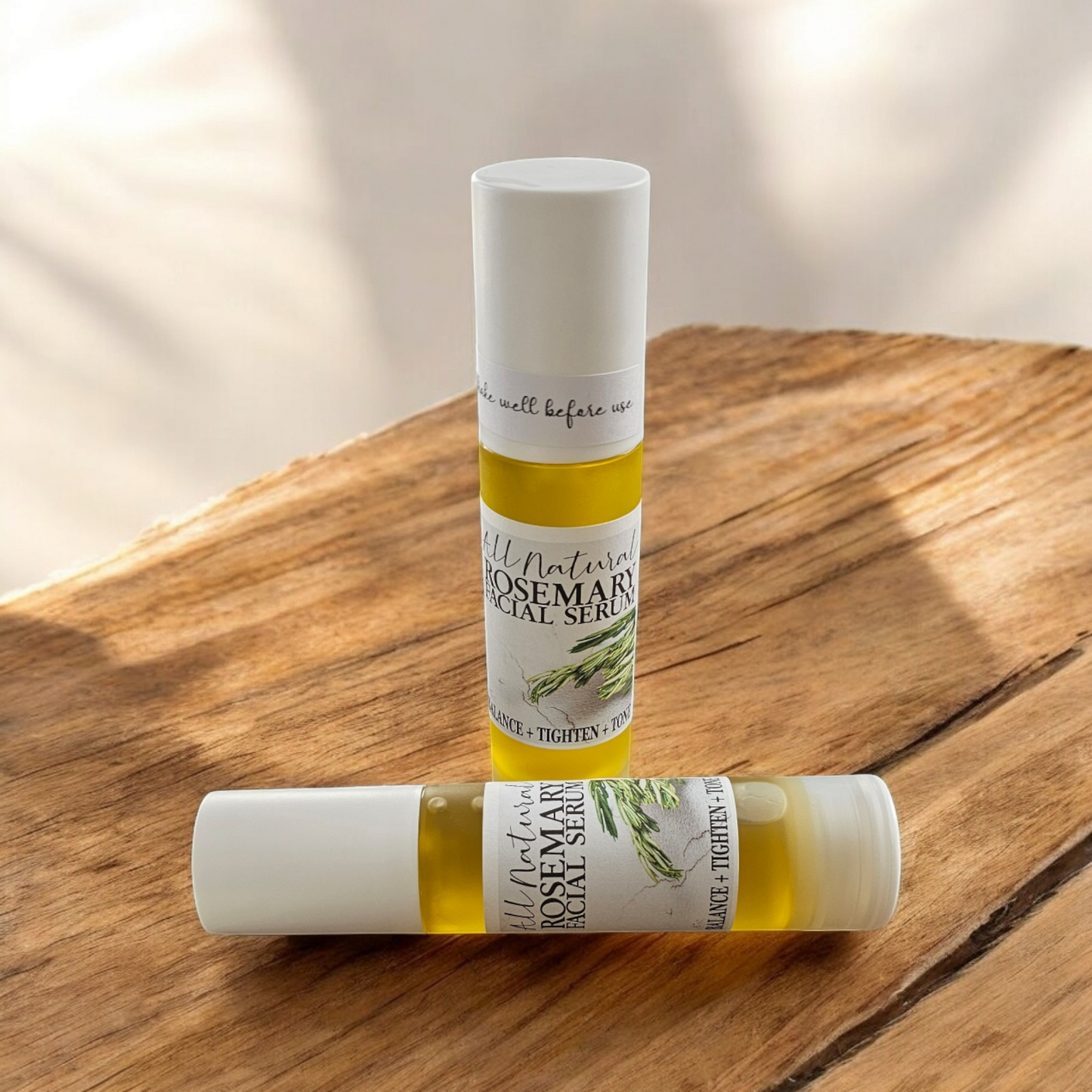 Rosemary Oil Facial Serum 100ml Airless Pump Bottle / Sérum Visage à l'Huile de Romarin – Flacon Airless 100ml