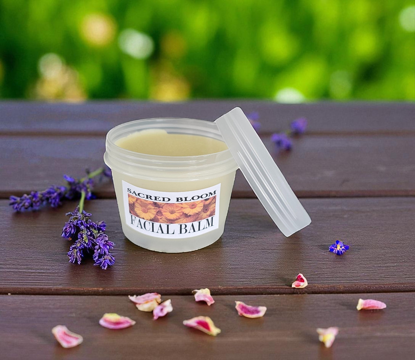 Sacred Bloom Facial Balm (2oz frosted glass jar)