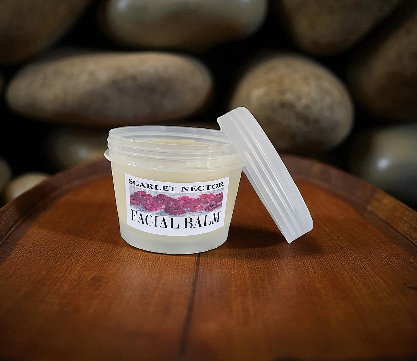 Scarlet Nectar Facial Balm (2oz frosted glass jar)