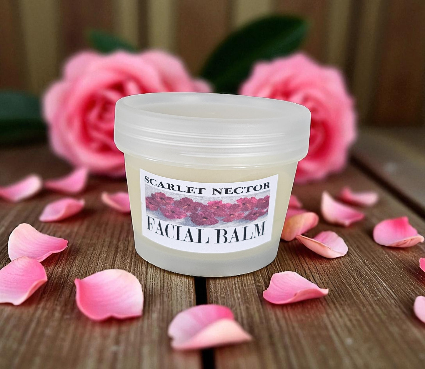 Scarlet Nectar Facial Balm (2oz frosted glass jar)